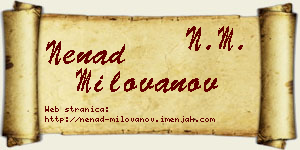 Nenad Milovanov vizit kartica